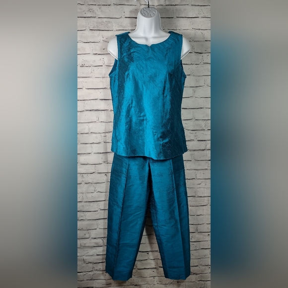 I C Collection by Connie K Silk Shantung Set Jacket/Tank/Pants - Picture 4 of 13